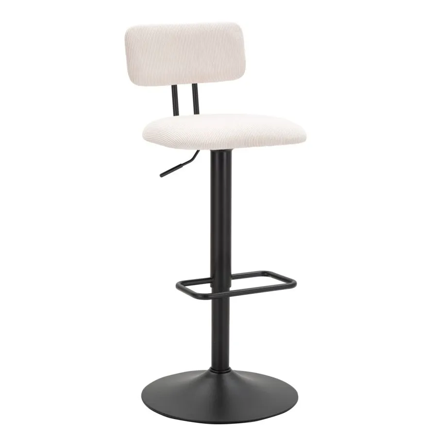 Stołek barowy LIGHT Biały 41x47,5x85-106,5 cm (siedzenie 61-83 cm)
 Zestaw 2 szt